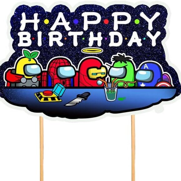 Birthday Party Among Us Avengers Theme Decorations Set NEW (SKU: 270MI) - Picture 2 of 5